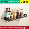 Kitchen Organizer Wall Mount Bracket Holder Wall Storage Shelf for Spice Jar Rack Cabinet Shelves Kitchen Gadgets Supplies