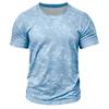Tricou de mușchi pentru sală pentru bărbați, cu mânecă scurtă și gât rotund, tricou casual cu imprimeu