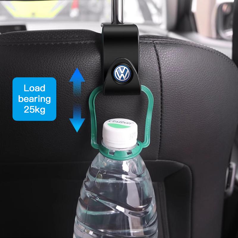 2026 Hot For Volkswagen VW Car Emblem Seat Back Storage Hook Organizer Holder For VW GTI Polo Golf Passat Tiguan Arteon Touareg
