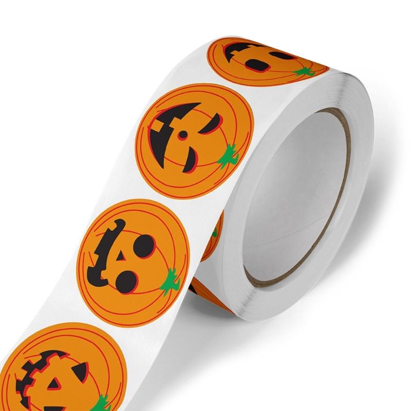 500-Count Halloween Stickers Halloween Labels Gift Sealing Stickers Self-adhesive Gift Wrap Stickers Halloweens Supplies