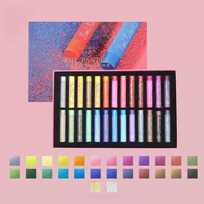 

Rubens Pearl Oil Pastel Set Soft 24/36 Color Professional Level Water Solubility Crayon Washable Artist Painting Water-color Pen