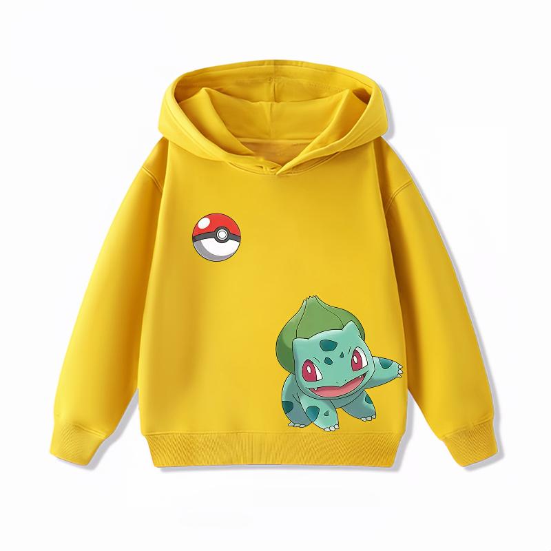 Felpa con Cappuccio Potdemiel Pikachu per Bambini Morbida e Comoda Adatta a Ragazzi e Ragazze Calda in Autunno e Inverno Felpa con Cappuccio per Bambini