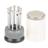 9Pcs Set Watch Slotted Screwdriver Set Repair Watchmakers Tools with Swivel Base Plate