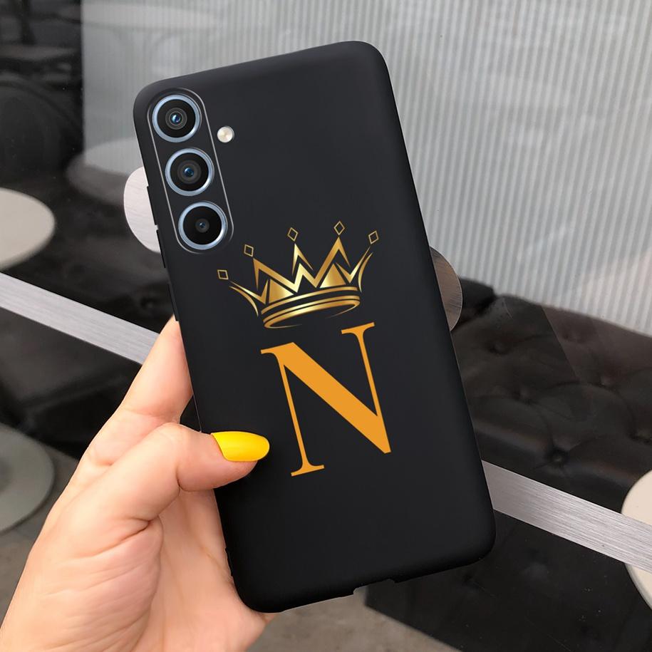 For Samsung Galaxy A52 A52S A53 A54 5G Case Luxury Crown Letters Painted Soft Slim Back Cover For Samsung A52 5G SM-A526B Fundas
