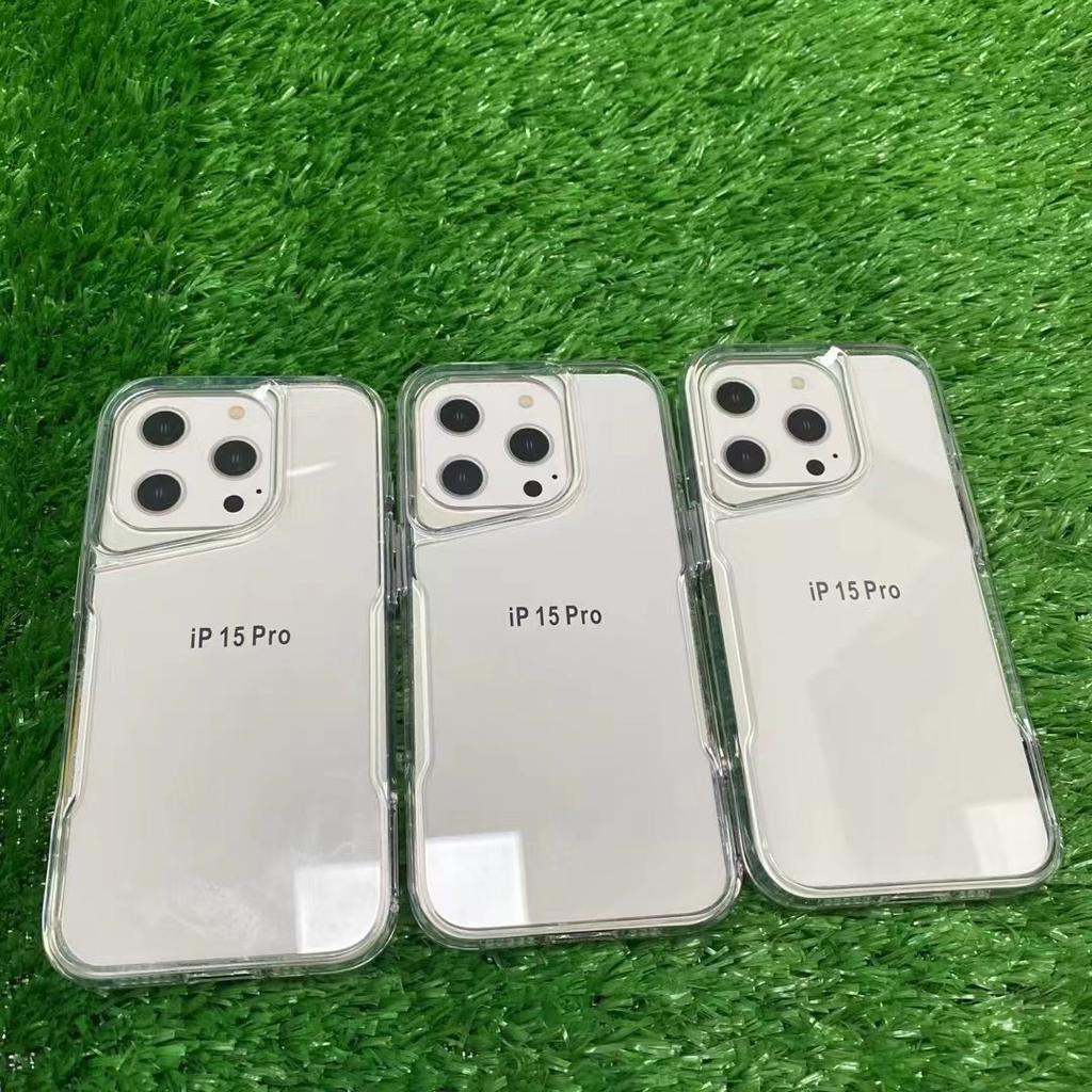 NFC Armor Small Waist Suitable for IPhone 15 Mobile Phone Case Simple Transparent Hard Case 16PRO Protective Case XR