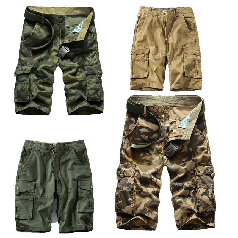 

Чоловічі шорти карго Чоловічі бавовняні камуфляжні джинсові повсякденні штани з кількома кишенями Одяг Чоловічі тактичні шорти 40 хакі