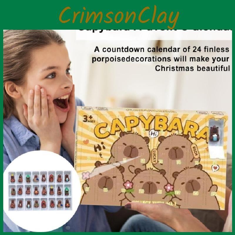Capybara Countdown Weihnachtskalender Blind Box Spielfiguren Geschenk Dekorativ