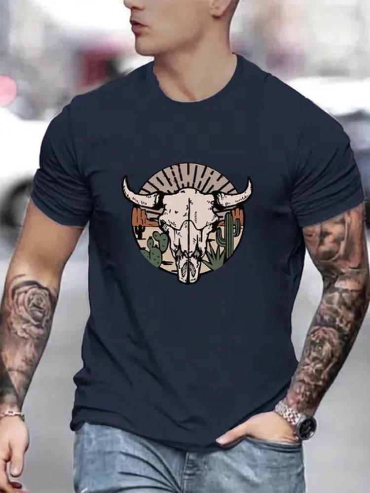 Summer Everyday 3D Print Men's T-shirt Crew Neck Street Fashion Men's T-shirt Outdoor Sports Breathable Short-sleeved Top