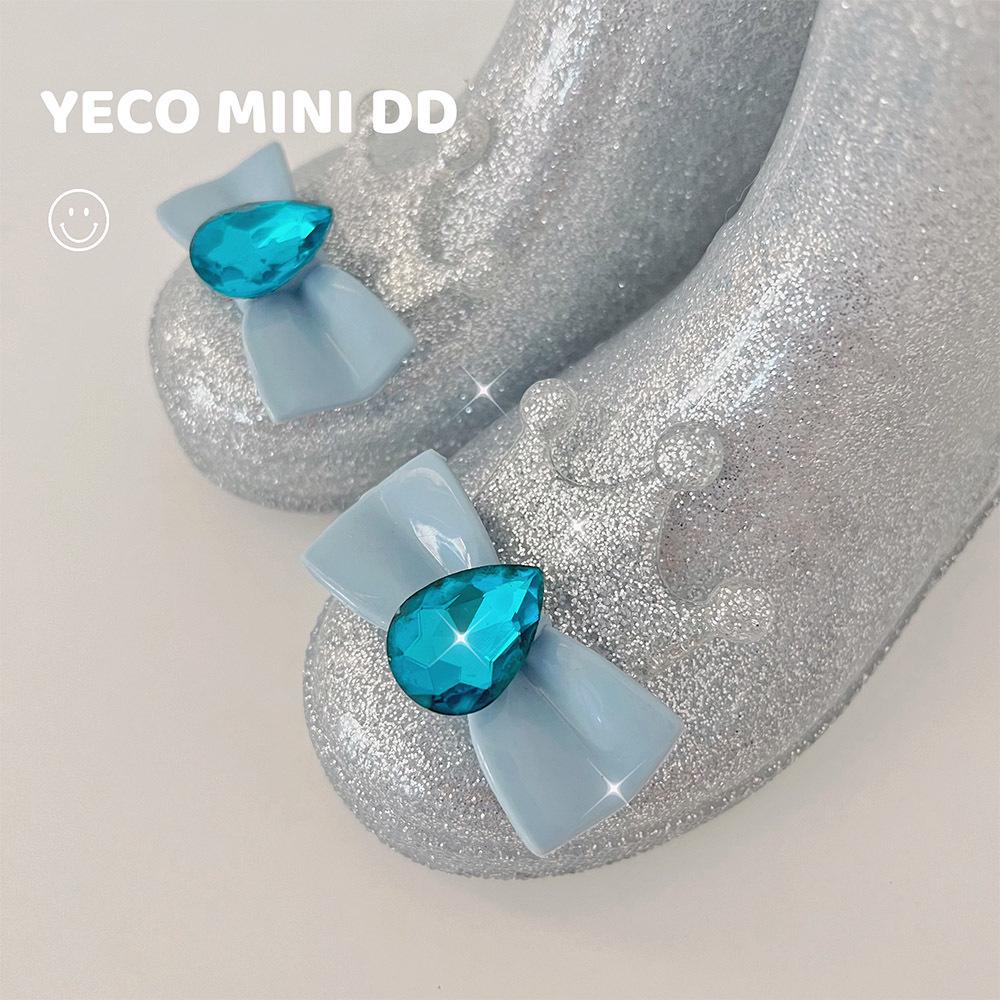 MINI DD2026 Children's Princess Rain Boots - Waterproof, Anti-slip, Mid-calf Shoes for Toddlers & Girls