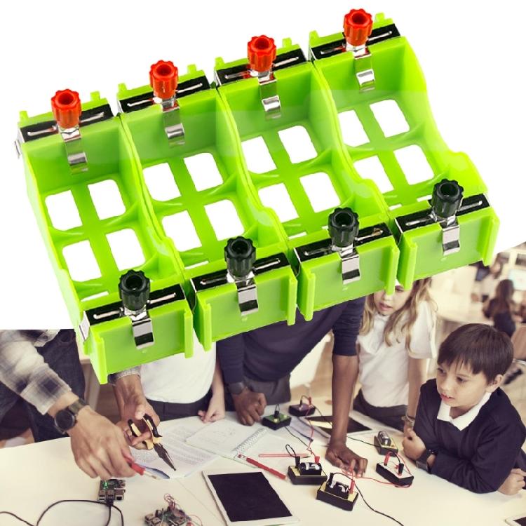 6Pieces Large Battery Holder Case Large Battery Chamber For Physics Experiment and Teaching Demonstration