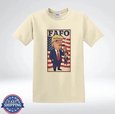 FAFO Political Parody Cartoon Graphic T Shirt