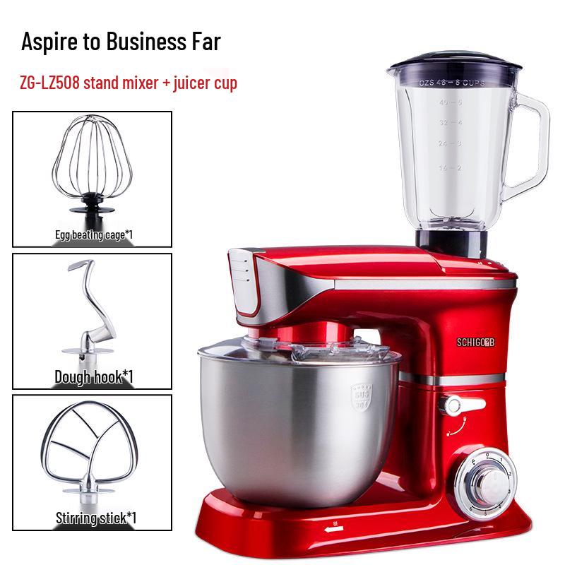 Chigo Multifunktionale Küchenmaschine: Automatischer Teigkneter, Gewerbemixer, Milchmixer und Eierschläger
