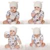 Baby Hat and Mittens Set Kids Knitted Beanie Cap Winter Warm Pompom Hats Gloves