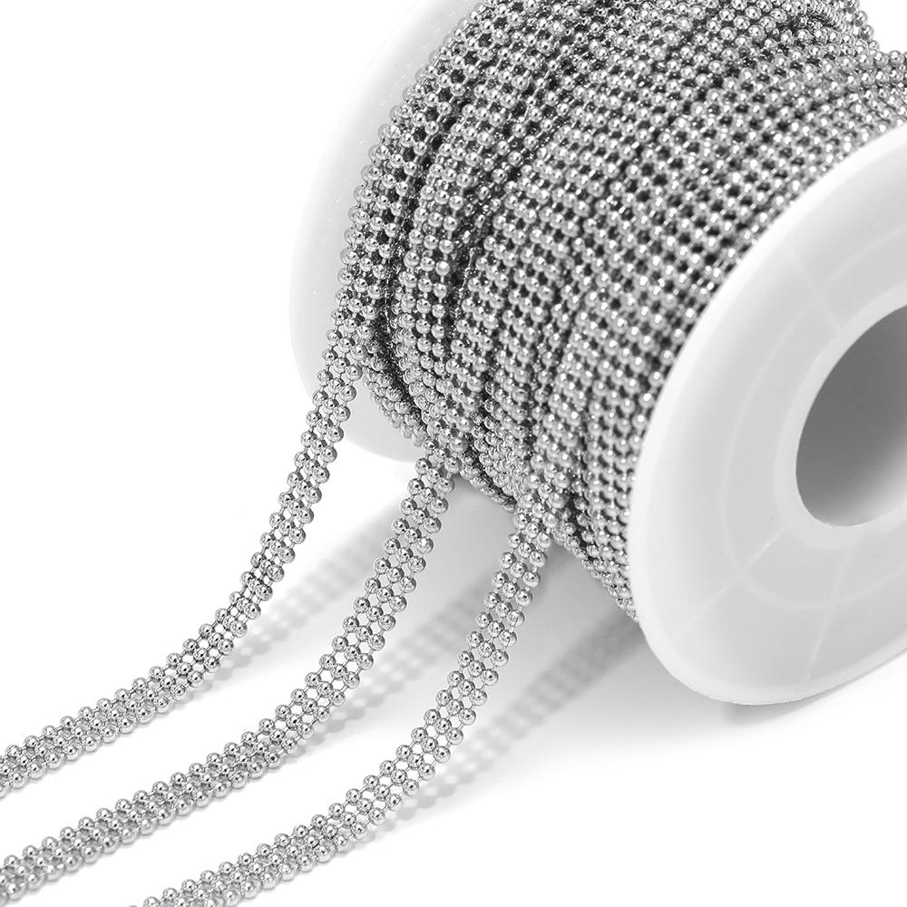 New Stainless Steel Chain 4.5mm Bead Chain Necklace Bracelet Anklet Chain for Diy Jewelry Making 4.5mm width