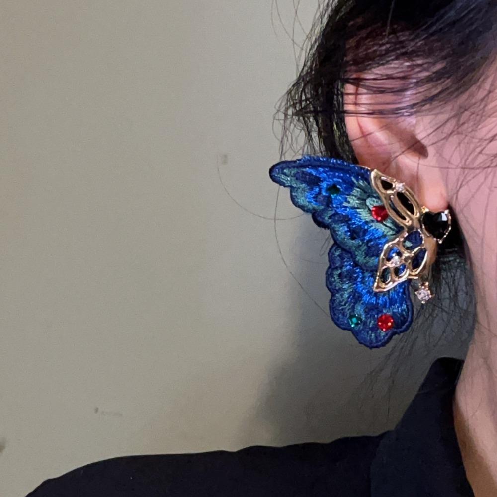 

Exaggerated Ethnic Style Earrings Ear Jewelry Delicate Earrings for Women Gifts синий