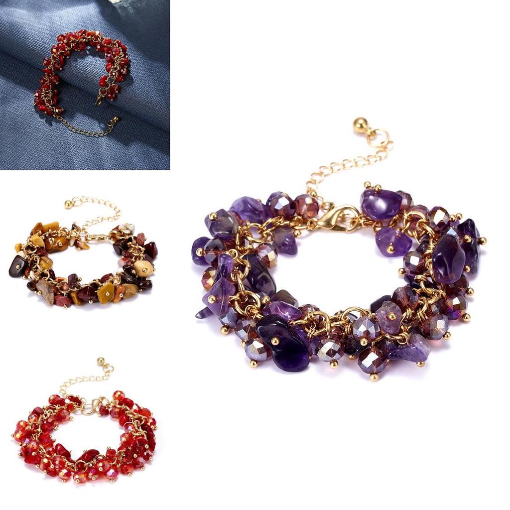 Crystal Stone Charm Bracelet For Men And Women With Geometric Style For Gift