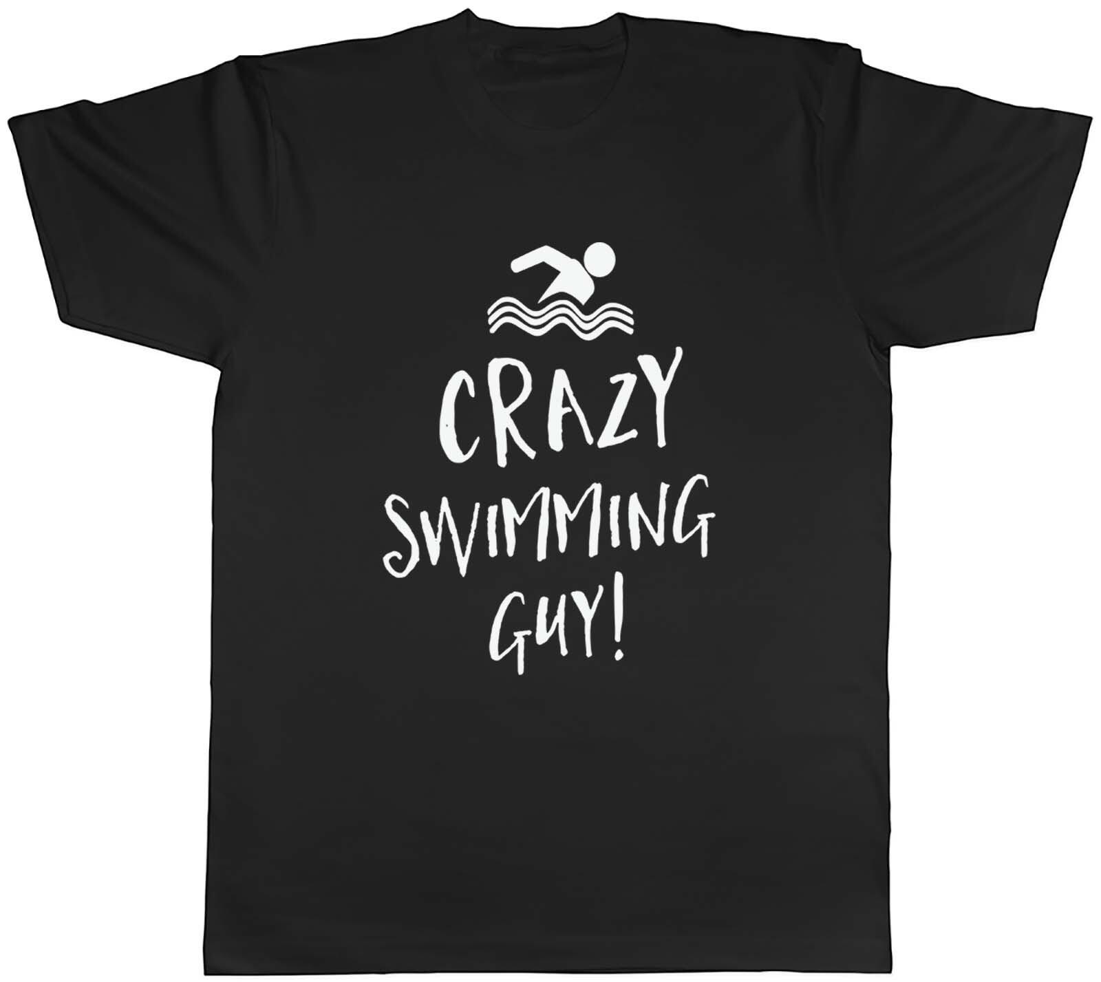 Crazy Swimming Guy Mens Unisex T-Shirt Tee S