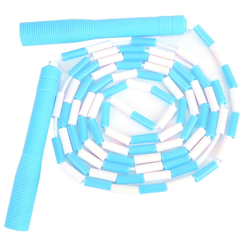 2 Stück PVC Bunt Verstellbares Gelenk Springseil Kinder Kindergarten Erwachsene Fitnesszubehör Blau