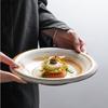Circular Ceramic Dining Plate Fruit Salad Bowl Western Style Steak Plates Serving Plates Sashimi Plate Dessert Bowl Soup Bowl