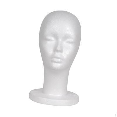 Female Foam Head Mannequin Stand Display Hairpiece for Shopping Mall S