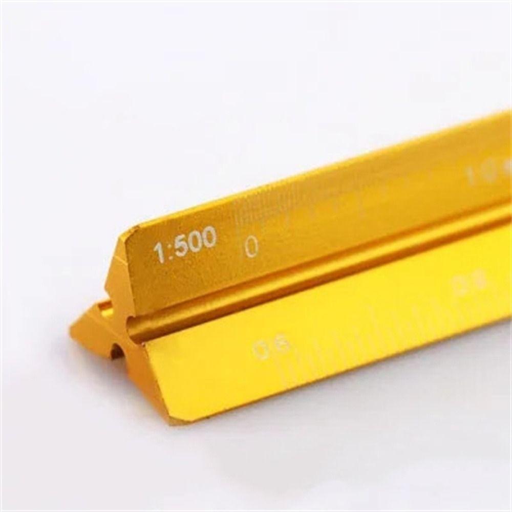 High Quality Colorful 15cm 30cm Aluminum Triangular Scale Ruler 1:20 - 1:600 Alloy Metal Scale