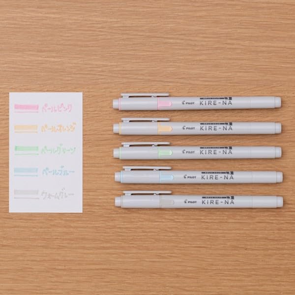 Pilot Highlighter Marker Kireena Pale 5-Color Set [All 2 Types]