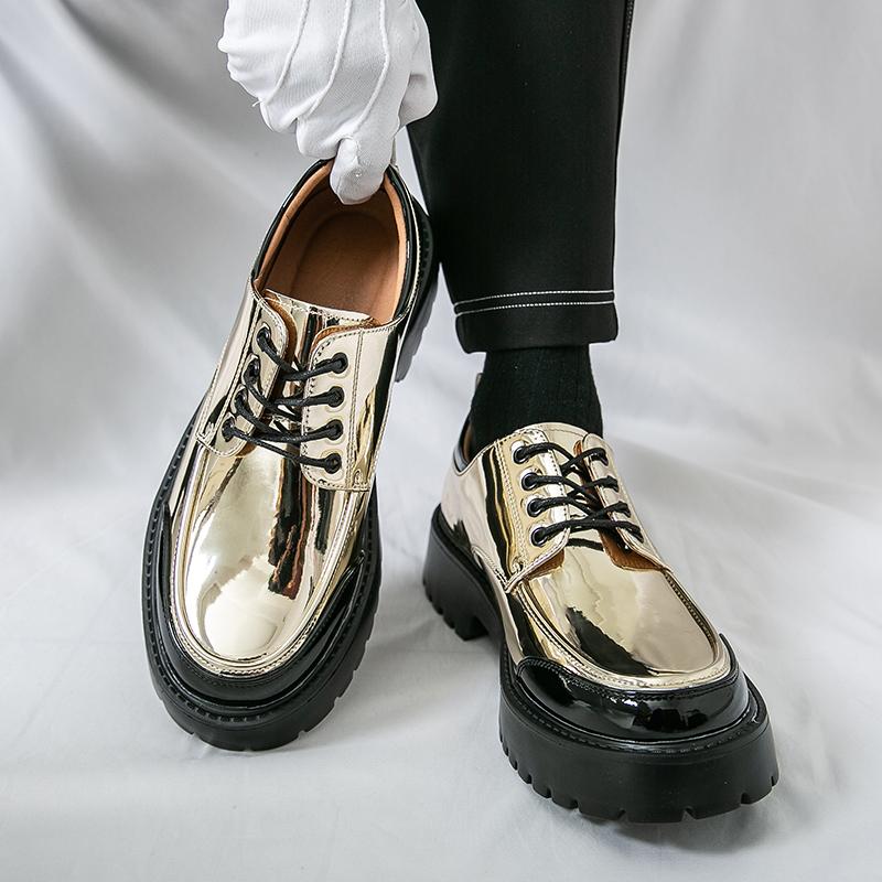 Fashionable Men Derby Shoes Men Casual Lace-up Comfortable Breathable Driving Travel Shoes Social Shoes Sizes 38-46 Men Shoes