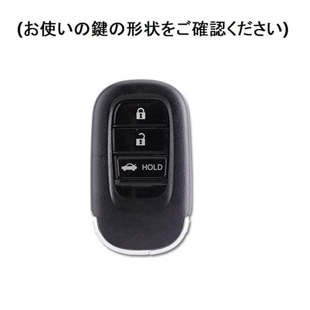 YANMW Custom Key Compatible with Honda Step Wagon NBOX Civic Keychain N-BOX JF5/JF6 Case, (New Model), JF5/JF6, ZR-V, Vezel, 3-Button (Silver/Black)