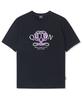 QUTON Purple Symbol Oversized Heavy Short Sleeve T-Shirt_Black