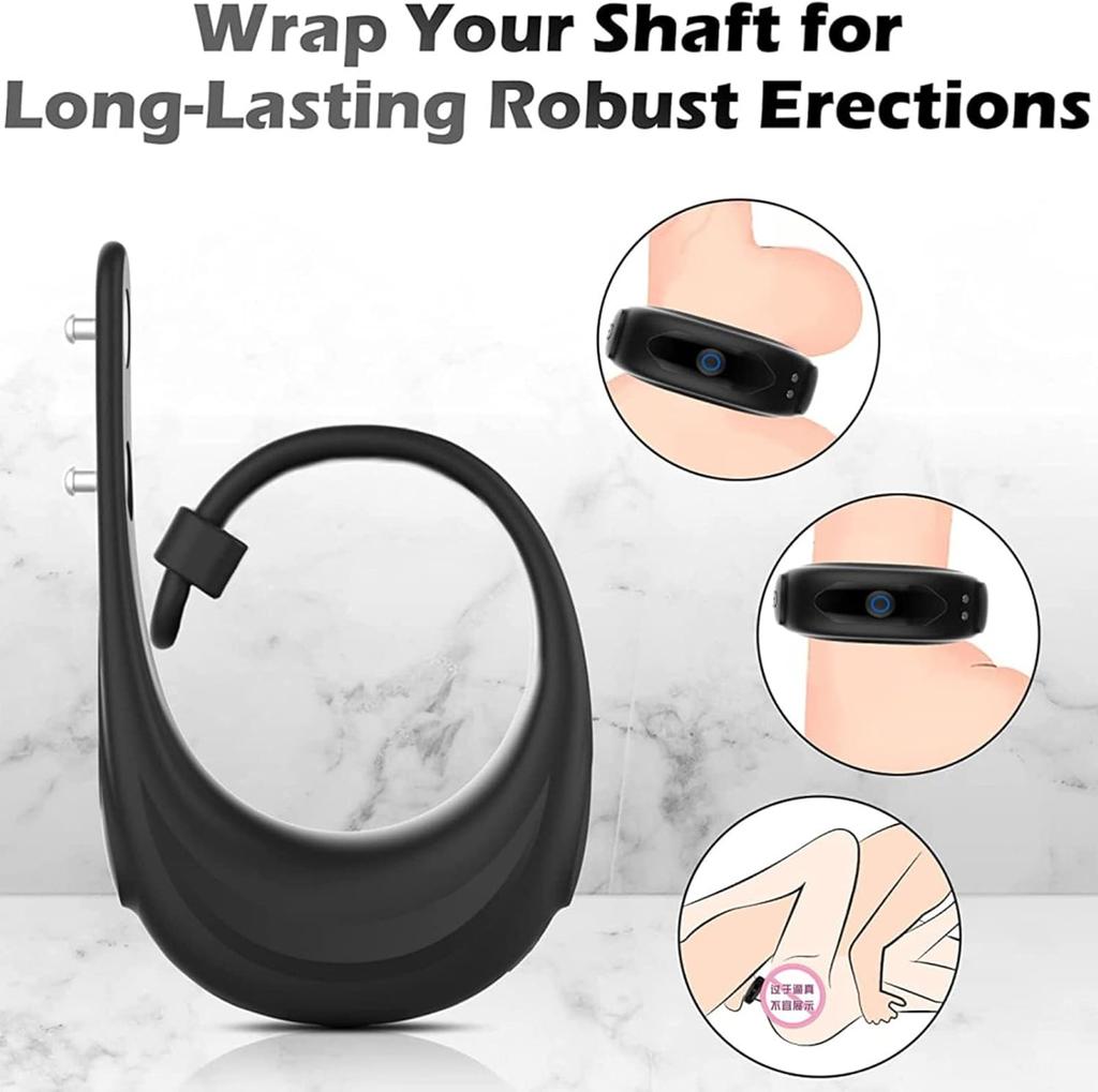 Vibrační kroužek na penis, nastavitelné silikonové erekční kroužky Vibrátor s 10 intenzivními vibračními režimy Mužské erotické hračky Erotizační kroužky Sexuální hračky pro dospělé