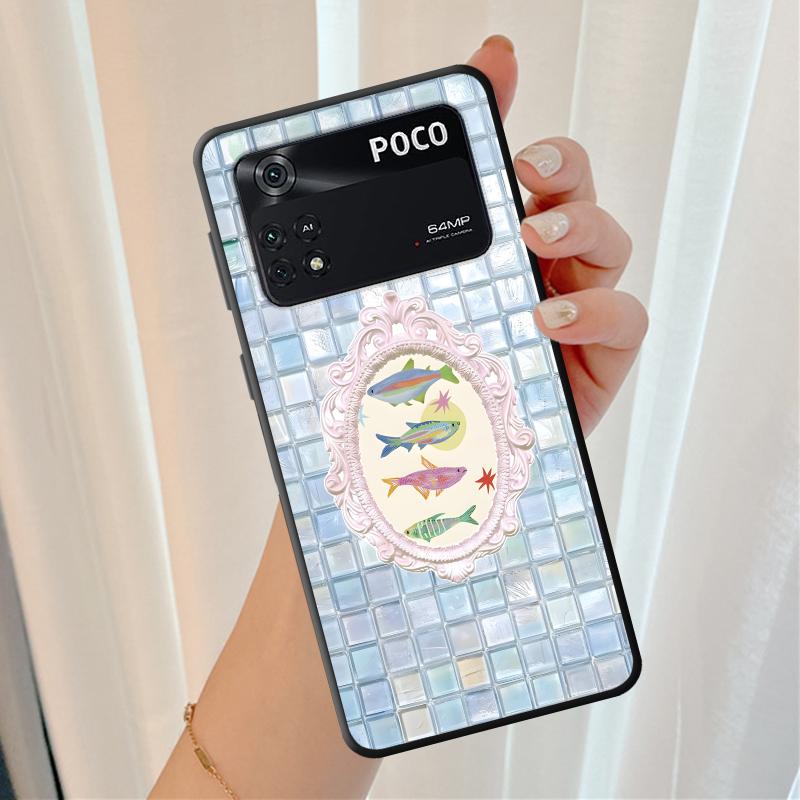 Cartoon Creative Fish Case for Xiaomi Poco F8 C71 F1 C50 F3 C61 C75 M3 M4 M7 Pro X3 X4 X5 X7 Pro M5 Funda Phone Cover
