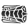Universal Motorcycle Gas Fuel Oil Tank Pad Stickers Protector Tank Traction Pad(silver edge)