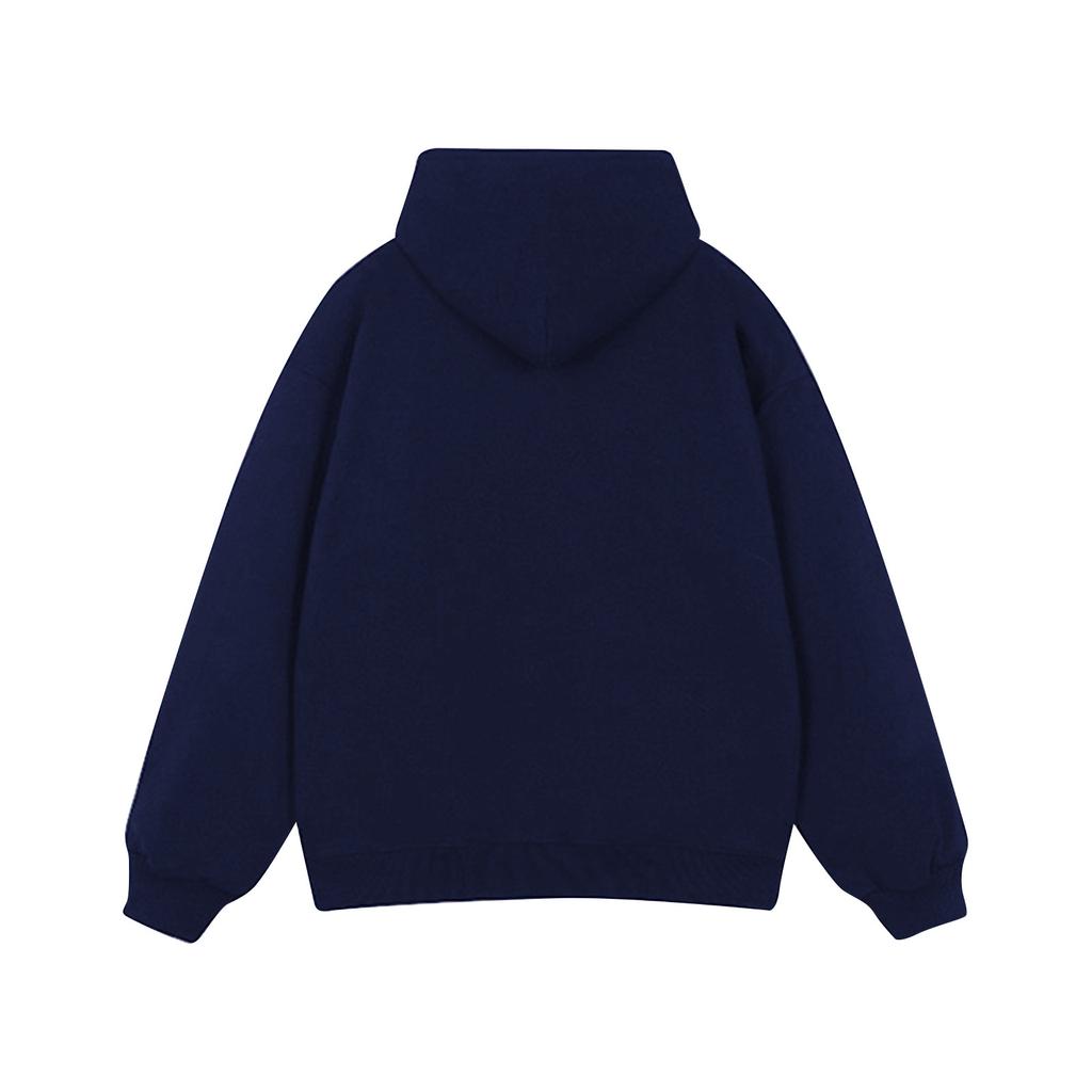 Pánská jednobarevná kapsa na zip s dlouhým rukávem, mikina s kapucí