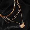 Wind Butterfly Neck Chain Multi-layer Butterfly Collarbone Chain Necklace Set
