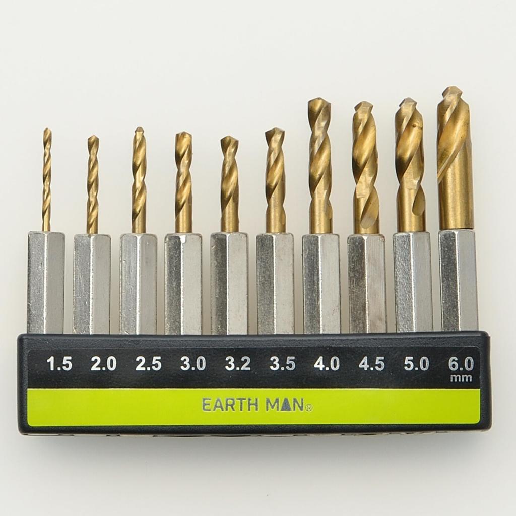 Takagi EARTH MAN Short Ironworking Drill with Hexagon Shank Short Size for Less Wobbling,