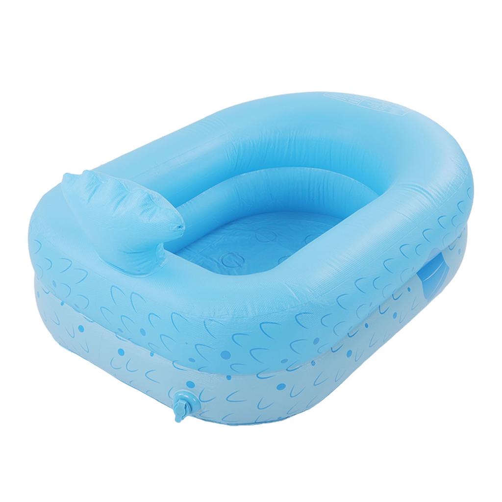 Inflatable Swimming Pool Cartoon Kiddie Blow Up Pool Household Bath Inflatable Pool Blue