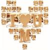 26-Letter Wooden Alphabet DIY 10cm Handicrafts Three-Dimensional Decorative Letters Sign Decorations Craft Supplies