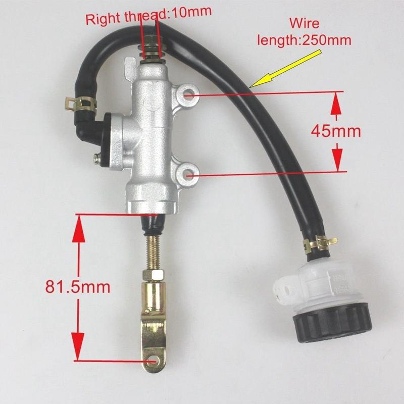 Pompa Idraulica Freno a Piede Universale per Moto per Suzuki Kawasaki Honda Yamaha Pompa Cilindro Maestro Freno Posteriore Moto
