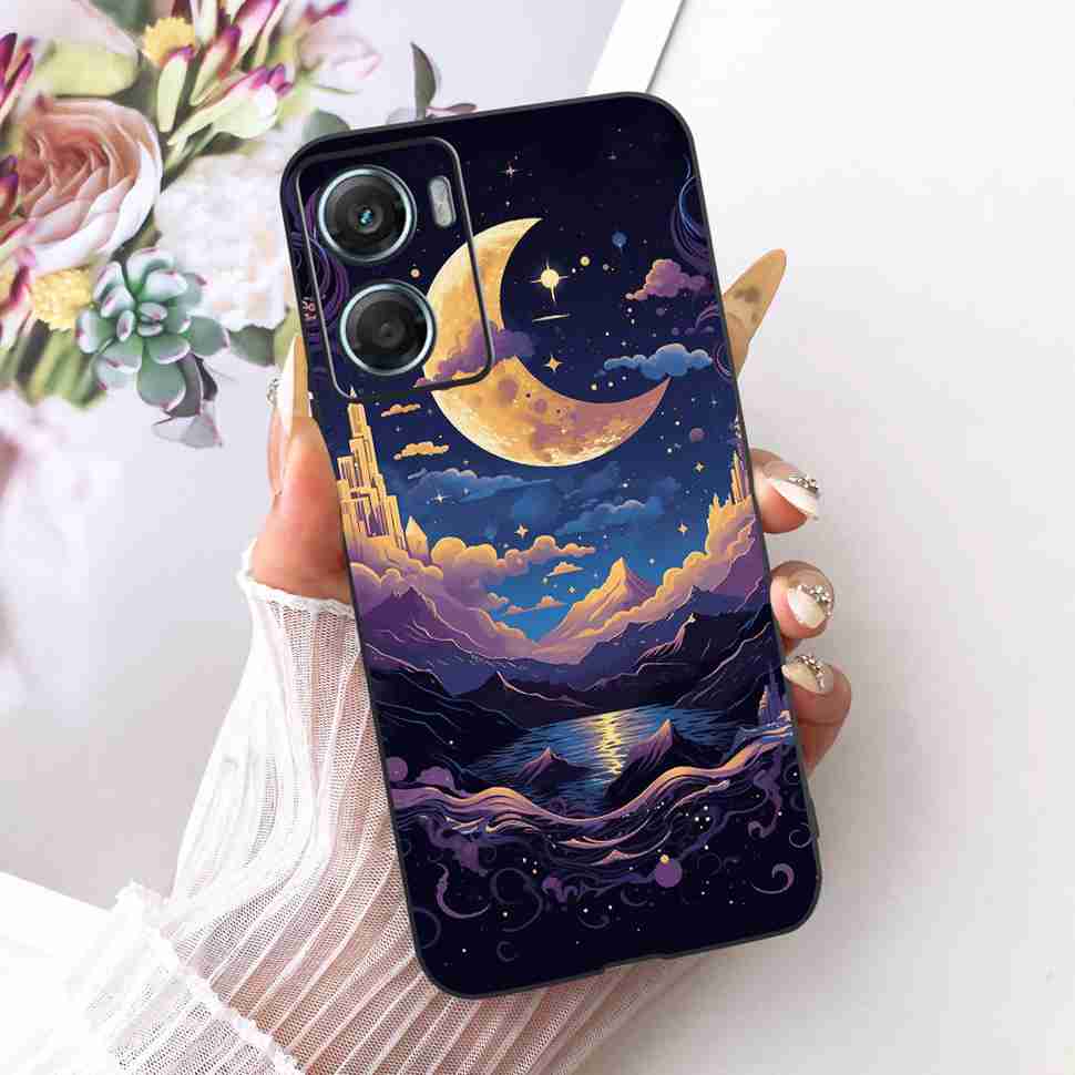 For Motorola Moto G06 4G 6.88" Case Silicone TPU Black Cover For Moto G06 G06 XT2535-1 XT2535-2 Cartoon Dragon Sunset Bumper