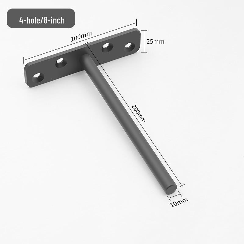 T-Shaped Invisible Shelf Bracket: Wall Mount Bookshelf & Storage Support.