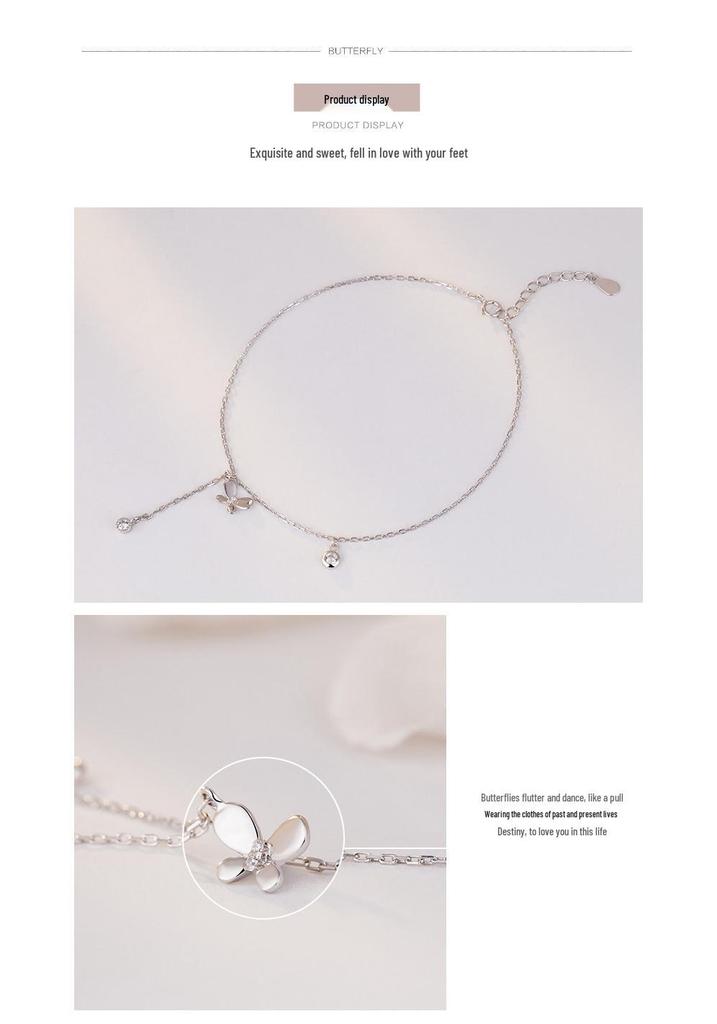 Japanese Korean Fashion Women's Anklet - High-End Simple Forest Style Cute Leg Chain