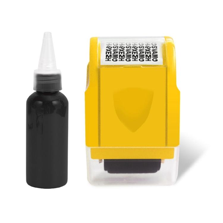 Privacy Protective Roller Stamper with Dustproof Lid Identity Theft Prevention Stamper Roller for Document Mail Address