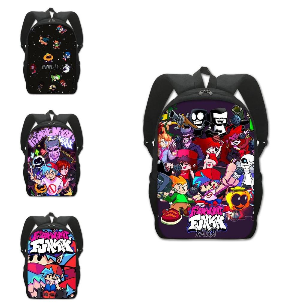 Stilvoller Freitag Nacht Funkin Rucksack Für Cartoon-Spiel-Fans Mit Verstellbaren Trägern