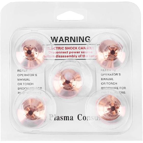 Plasma Shield Cup Cap, 5pcs Plasma Shield cap Fits for Thermal Dynamics MAX45 Cutting Torch Consumables 220674