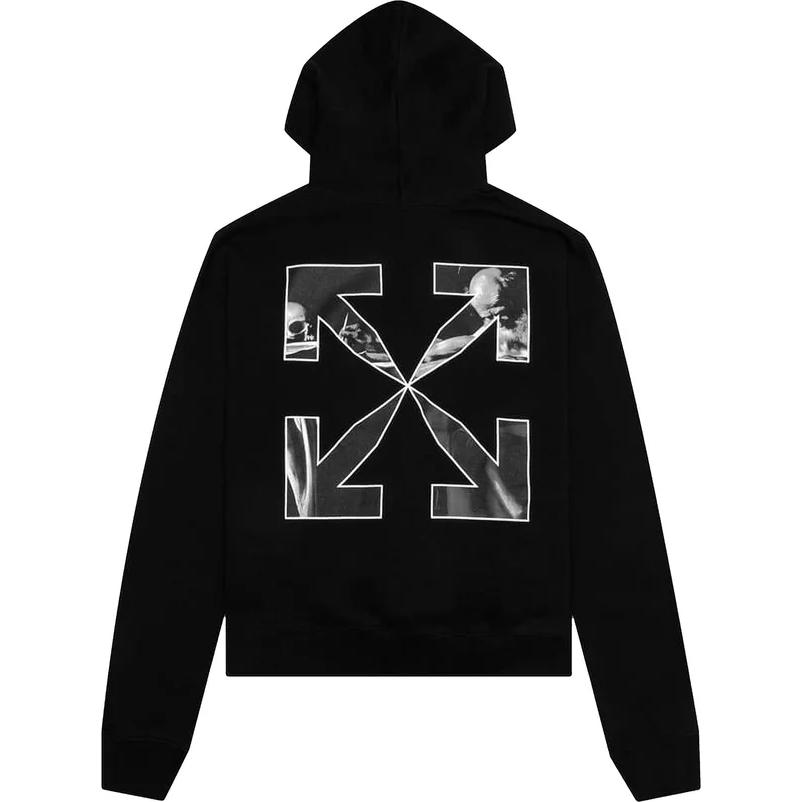 Off-White Sudadera con capucha Caravag Arrow Negro/Blanco Hombre Tops OMBB037C99FLE0031001