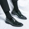 FashionNew Men's Casual Shoes Classic Embossed Gold Patent Leather Shoes Comfortable Business Dress Shoes Man Loafers Plus Size 38-46
