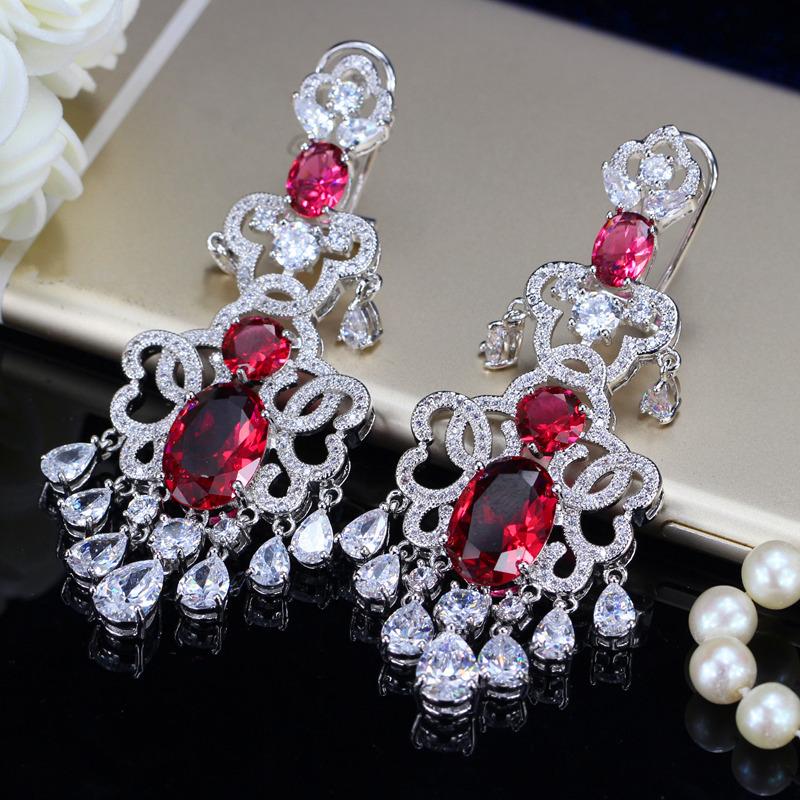 Popular Fringed Earrings, Micro-Inlaid Zircon Exaggerated Long Earrings, High-Quality Jewelry