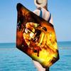 Firefighter Braving Flames Beach Towel, Super Soft Microfiber, Gift for Her/Him, Birthday, for Pool, Beach, Travel, Home Decor Fan Gifts