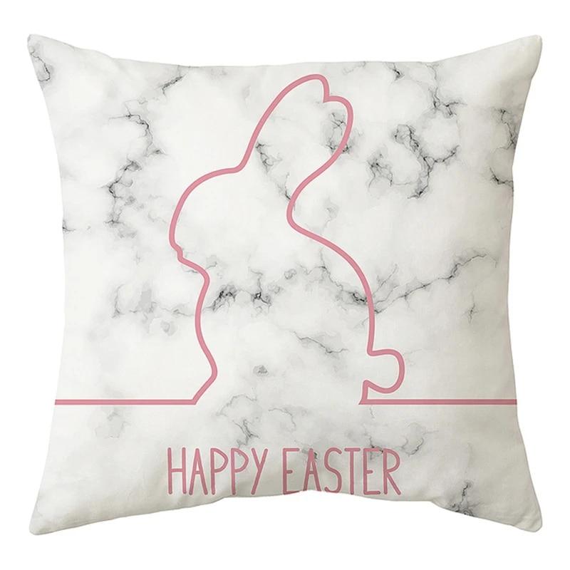 Happy Easter Decoration For Home  Rabbit Eggs Pillowcase Bunny   Supplies Party Favor Gifts 45*45cm