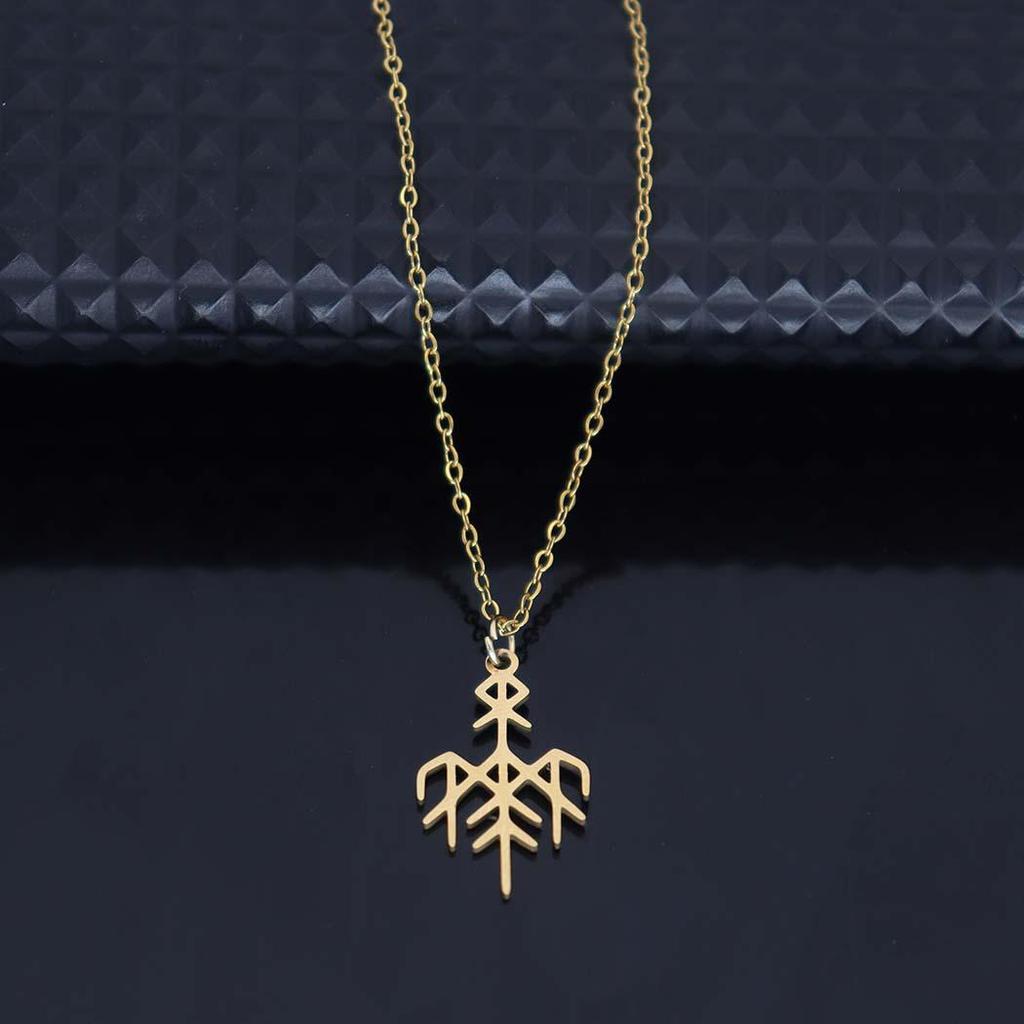 2026 Geometrische Edelstahl-Anhänger Halskette - Vielseitige Mode Schlüsselbein Kette Schmuck